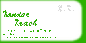 nandor krach business card